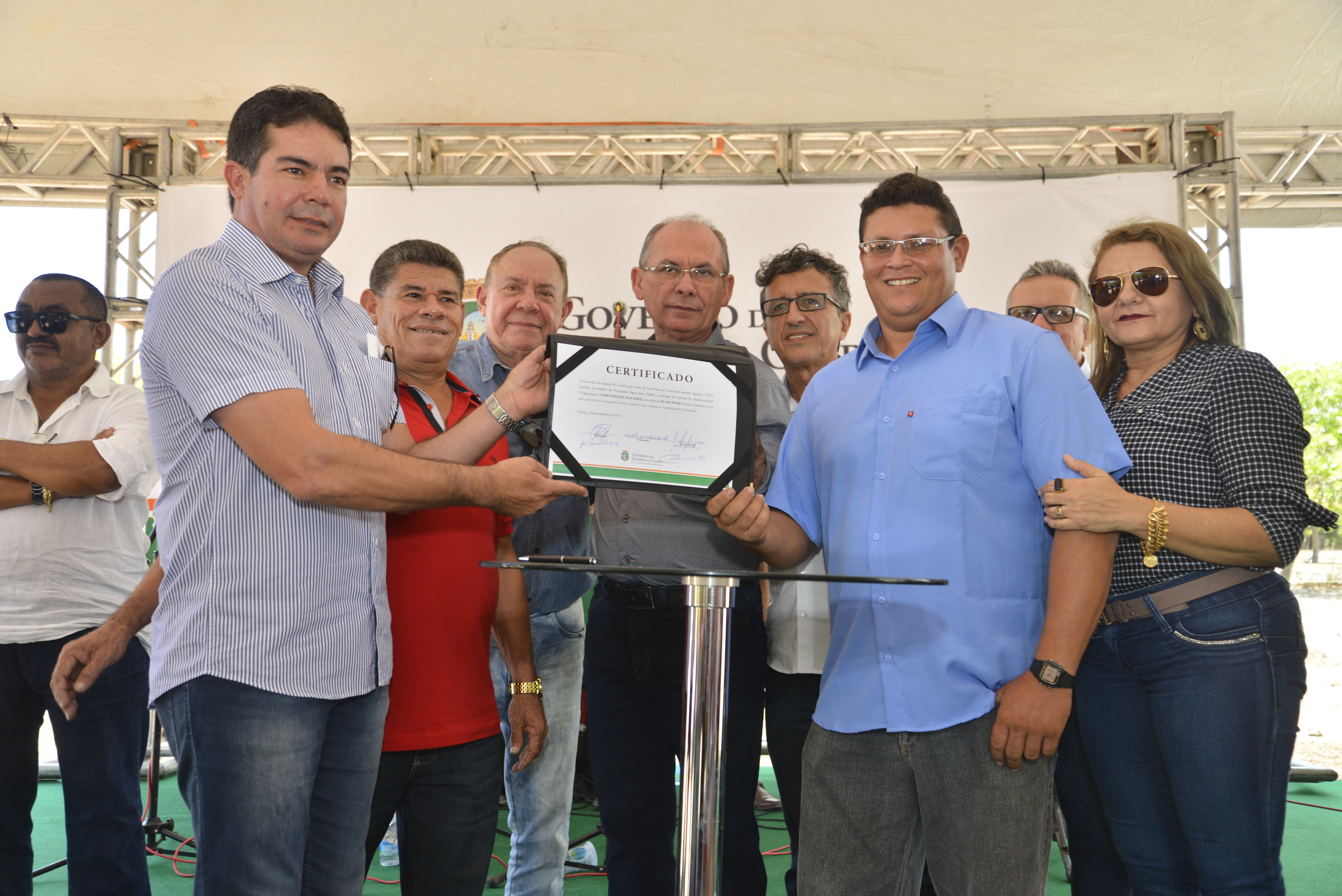 O secretário Nelson Martins, da Casa Civil, representou o governador Camilo Santana no evento de inauguração de seis sistemas de abastecimento d´água.
